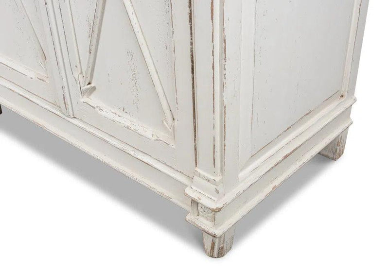 Marksman Sideboard Whitewash Finish Sideboards LOOMLAN By Sarreid