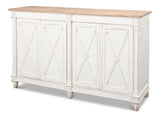 Marksman Sideboard Whitewash Finish Sideboards LOOMLAN By Sarreid