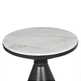 Marley Steel and Marble Round Side Table Side Tables LOOMLAN By Noir