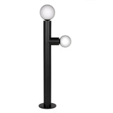 Marlowe Steel and Frosted Globe Floor Lamp Floor Lamps LOOMLAN By Noir