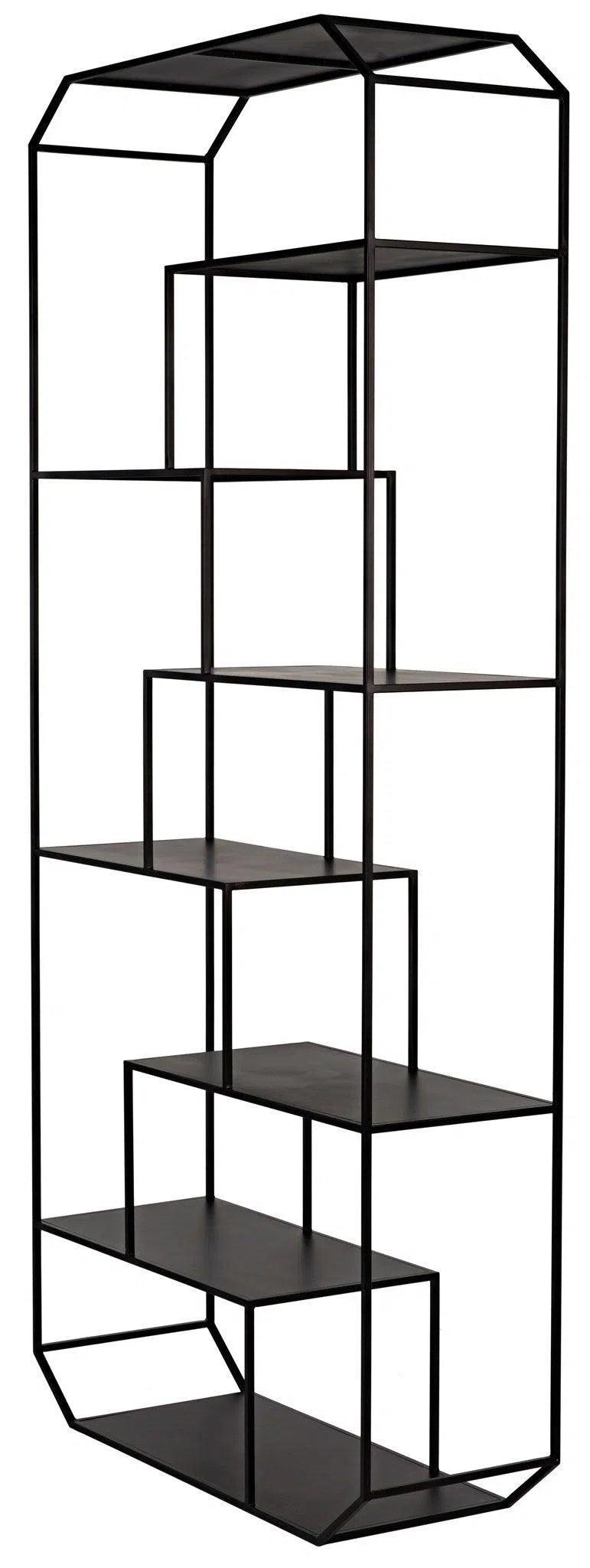 Marquise Bookcase, Black Steel Bookcases LOOMLAN By Noir