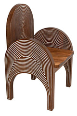 Mars Dark Walnut Wood Armless Chair Club Chairs LOOMLAN By Noir