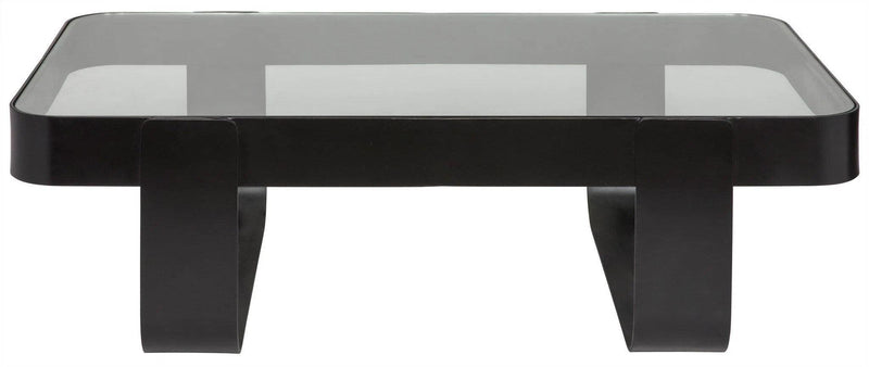 Marshall Black Steel Rectangle Coffee Table Coffee Tables LOOMLAN By Noir