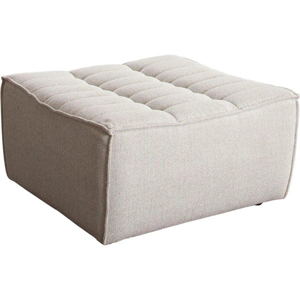 Marshall Scooped Seat Ottoman in Sand Fabric Sofas & Loveseats LOOMLAN By Diamond Sofa