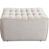 Marshall Scooped Seat Ottoman in Sand Fabric Sofas & Loveseats LOOMLAN By Diamond Sofa