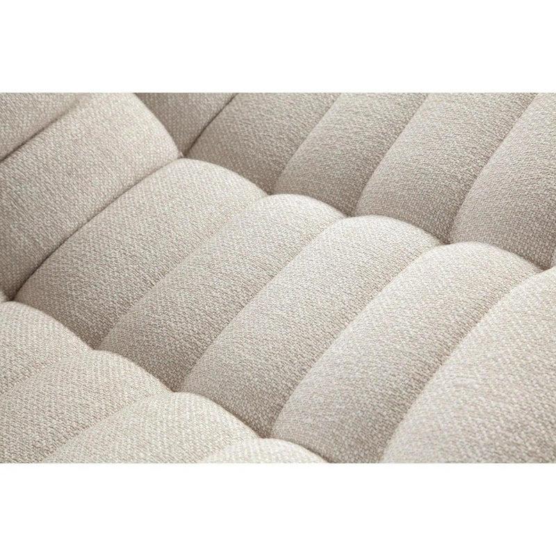 Marshall Scooped Seat Ottoman in Sand Fabric Sofas & Loveseats LOOMLAN By Diamond Sofa