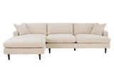 Martha Left Sectional Sofa - Beach Alabaster Sectionals LOOMLAN By LH Imports