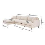 Martha Left Sectional Sofa - Beach Alabaster Sectionals LOOMLAN By LH Imports