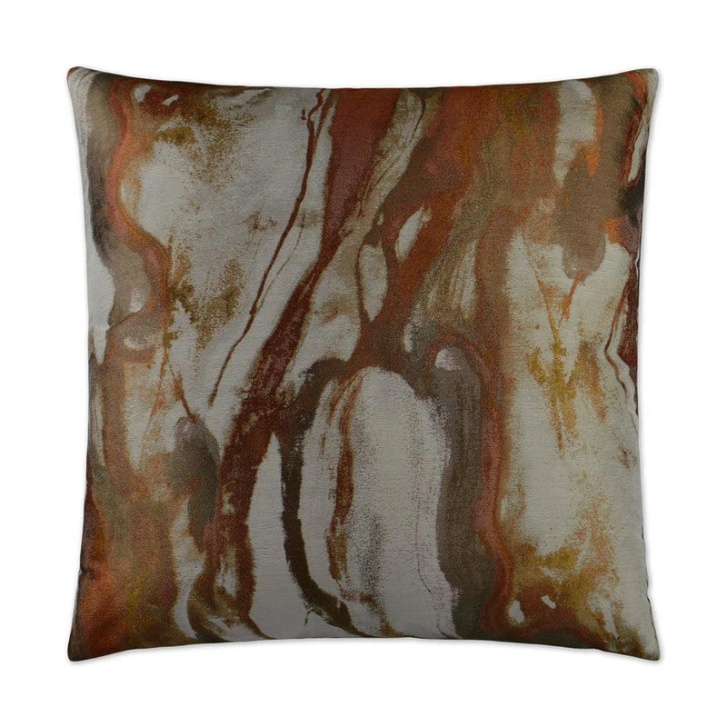 Marvella Tiger's Eye Brown Throw Pillow With Insert Throw Pillows LOOMLAN By D.V. Kap