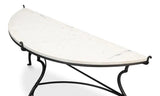 Marylin Demilune With Marble Top Side Tables LOOMLAN By Sarreid