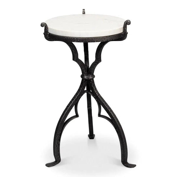 Marylin Side Table With Marble Top Side Tables LOOMLAN By Sarreid