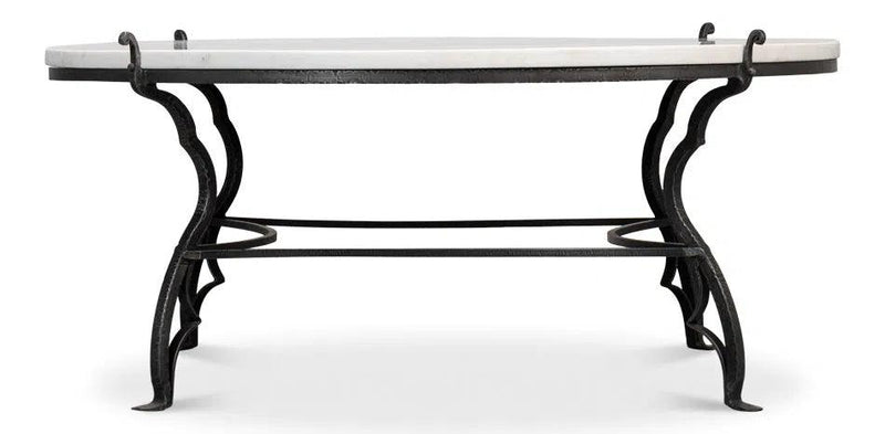 Marylin Square Coffee Table With Marble Top Coffee Tables LOOMLAN By Sarreid