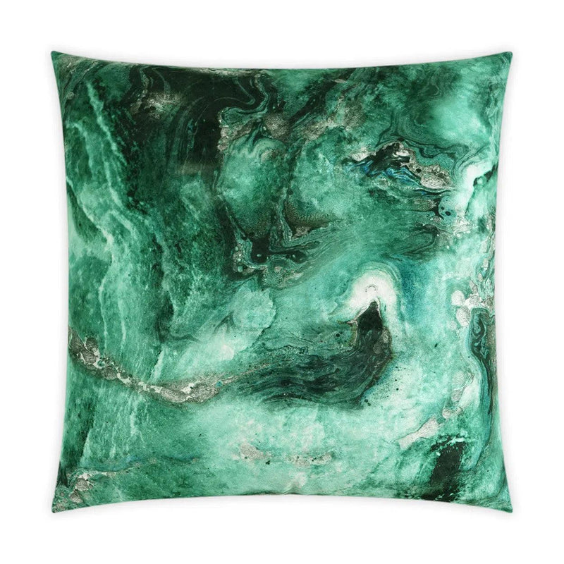 Massa Malachite Green Turquoise Teal Large Throw Pillow With Insert Throw Pillows LOOMLAN By D.V. Kap