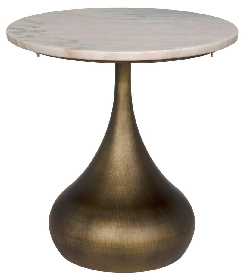 Mateo Side Table, Aged Brass Side Tables LOOMLAN By Noir