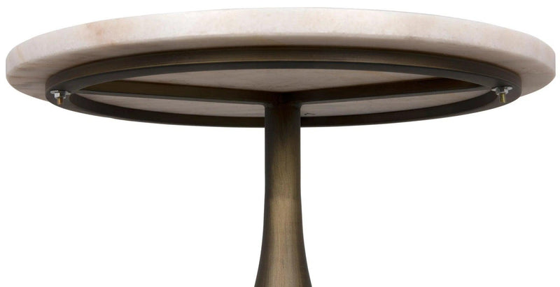 Mateo Side Table, Aged Brass Side Tables LOOMLAN By Noir