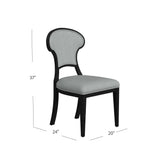 Mateo Wood Grey Armless Dining Chair Dining Chairs LOOMLAN By Bassett Mirror