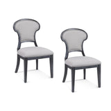 Mateo Wood Grey Armless Dining Chair Dining Chairs LOOMLAN By Bassett Mirror