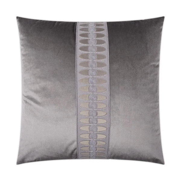 Mati Velvet Smoke Grey Throw Pillow With Insert Throw Pillows LOOMLAN By D.V. Kap