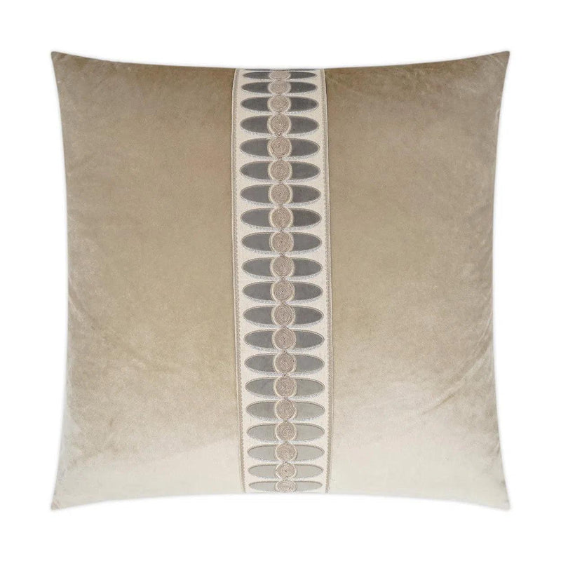 Mati Velvet Taupe Throw Pillow With Insert Throw Pillows LOOMLAN By D.V. Kap