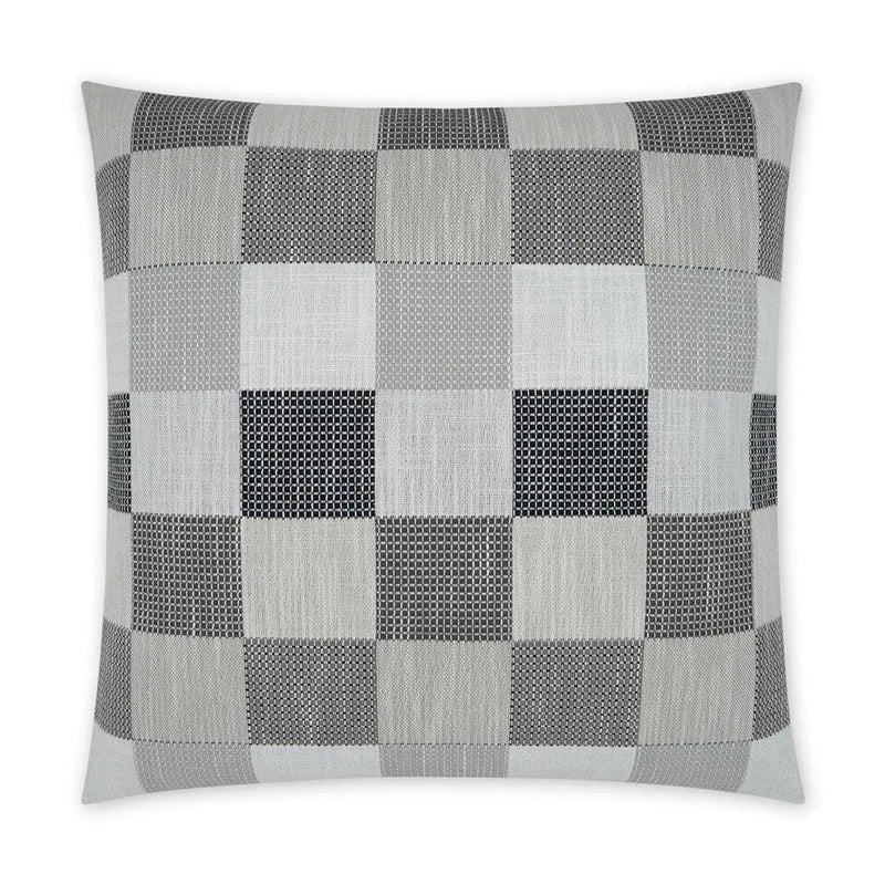 Matney Domino Geometric Grey Large Throw Pillow With Insert Throw Pillows LOOMLAN By D.V. Kap