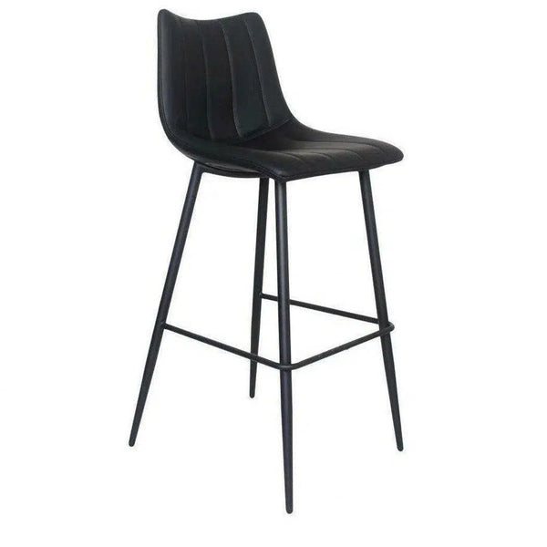 Matte Black Contemporary Barstool (Set of 2) Bar Stools LOOMLAN By Moe's Home