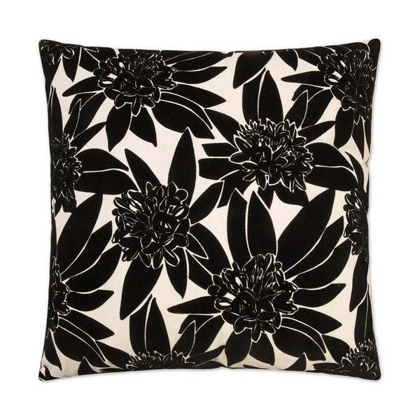 Maui Black Throw Pillow With Insert Throw Pillows LOOMLAN By D.V. Kap