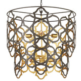 Mauresque Medium Bronze & Gold Chandelier Chandeliers LOOMLAN By Currey & Co