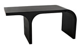 Maximus Desk, Black Unique Shape Modern Desk Home Office Desks LOOMLAN By Noir