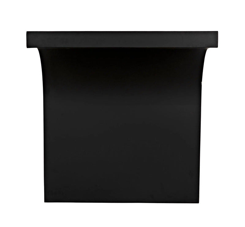 Maximus Desk, Black Unique Shape Modern Desk Home Office Desks LOOMLAN By Noir