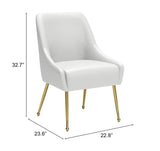 Maxine Polyester Upholstered Armless Dining Chair