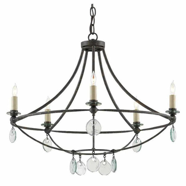 Mayfair Novella Small Chandelier Chandeliers LOOMLAN By Currey & Co