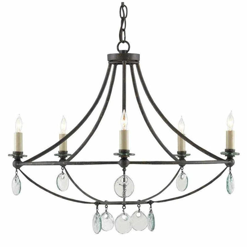 Mayfair Novella Small Chandelier Chandeliers LOOMLAN By Currey & Co