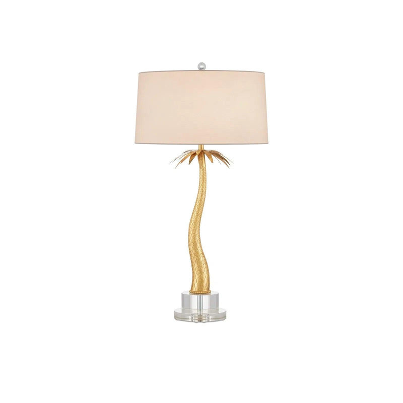 Mazari Ceramic and Metal Gold Table Lamp Table Lamps LOOMLAN By Currey & Co