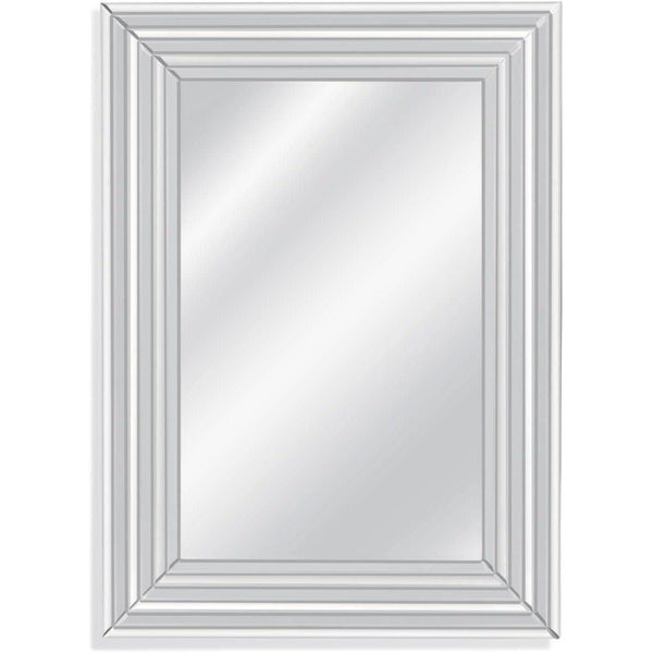 McKinley Wood Silver Vertical Wall Mirror Wall Mirrors LOOMLAN By Bassett Mirror