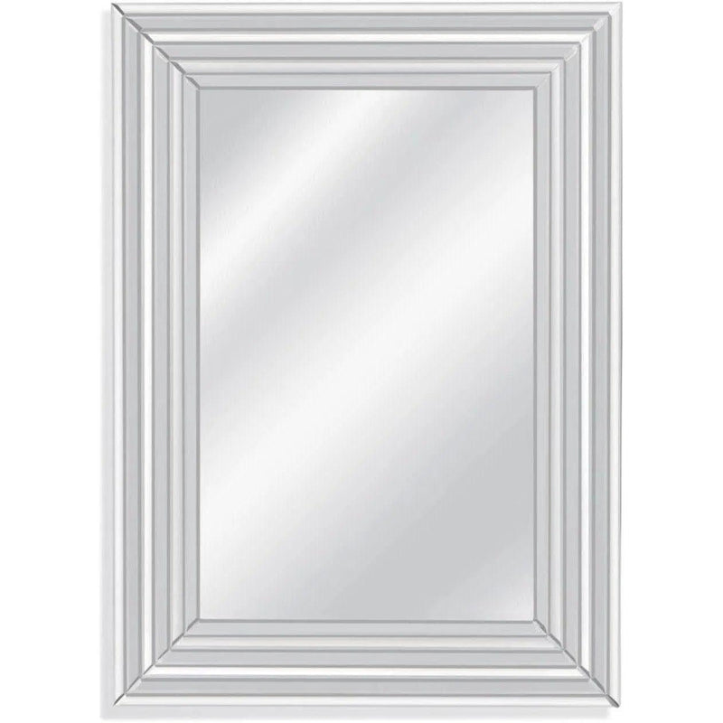 McKinley Wood Silver Vertical Wall Mirror Wall Mirrors LOOMLAN By Bassett Mirror