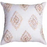 Medallion Ivory Outdoor Throw Pillows