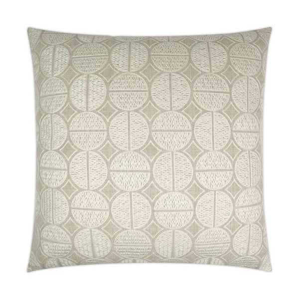 Medallions Oyster Dots Global Ivory Large Throw Pillow With Insert Throw Pillows LOOMLAN By D.V. Kap