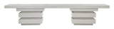 Meditation Rectangle Bench - White Outdoor Bench Outdoor Benches LOOMLAN By Seasonal Living