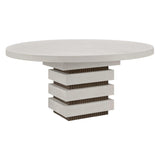 Meditation Round Dining Table - White Outdoor Dining Table Outdoor Dining Tables LOOMLAN By Seasonal Living