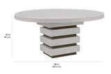 Meditation Round Dining Table - White Outdoor Dining Table Outdoor Dining Tables LOOMLAN By Seasonal Living