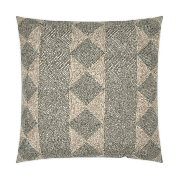 Medley Geometric Tan Taupe Grey Large Throw Pillow With Insert Throw Pillows LOOMLAN By D.V. Kap