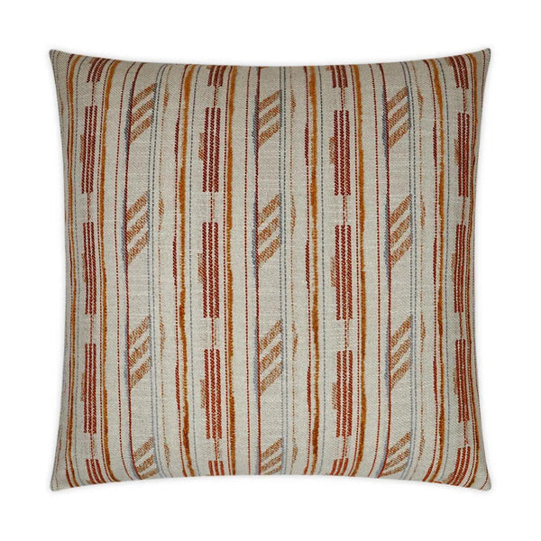 Meera Amber Global Orange Red Large Throw Pillow With Insert Throw Pillows LOOMLAN By D.V. Kap