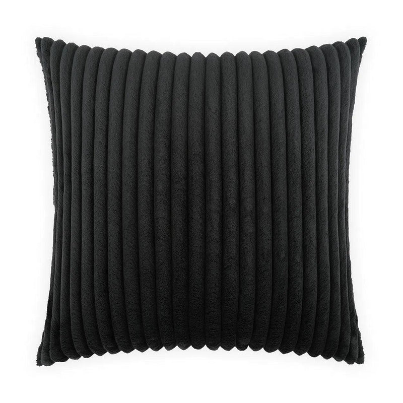 Megga Jet Black Throw Pillow With Insert Throw Pillows LOOMLAN By D.V. Kap