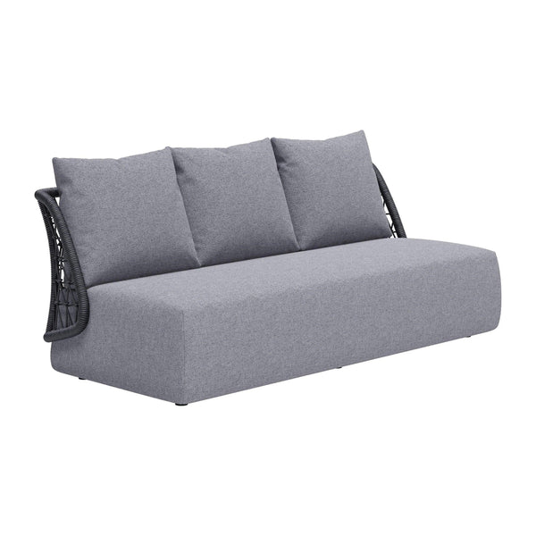 Mekan Gray Sofa Outdoor Sofas & Loveseats LOOMLAN By Zuo Modern