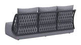 Mekan Gray Sofa Outdoor Sofas & Loveseats LOOMLAN By Zuo Modern