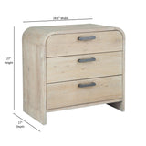 Melia 3-drawer Nightstand Nightstands LOOMLAN By Panama Jack