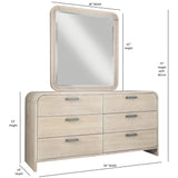 Melia 6-drawer Dresser and Mirror Dressers LOOMLAN By Panama Jack