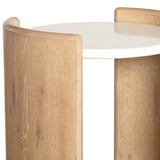 Melia Round End Table with Quartz Top Side Tables LOOMLAN By Panama Jack