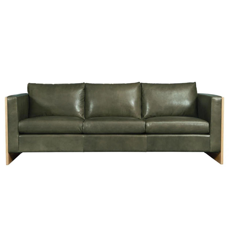 Mendenhall Premium Leather Sofa with Wood Frame Sofas & Loveseats LOOMLAN By One For Victory