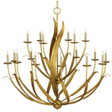 Menefee Large Gold Chandelier Chandeliers LOOMLAN By Currey & Co